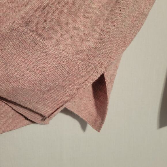 H&M L.O.G.G. wool blend oversized crew neck sweater top size S heathered pink - Picture 9 of 9